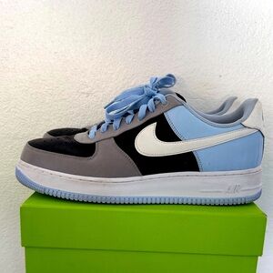 Nike By You Air Force 1 Low DV3892-900 Black University Blue Cool Grey Men’s12.5